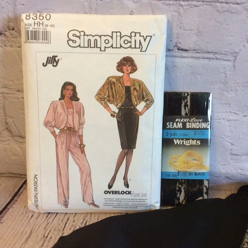 Simplicity Pattern #8350 Incomplete Sewing Project Women’s Dress Size 12 Short